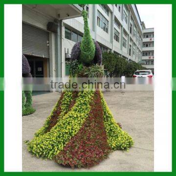 Garden Decoration Artificial Peacock Green Sculpture photo-3