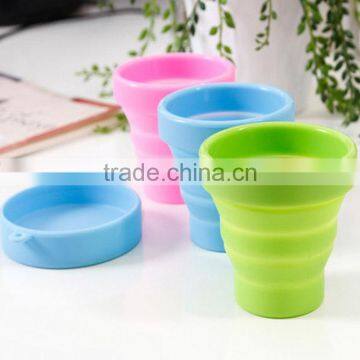 heat resistant portable foldable silicone drinking cup travel cup