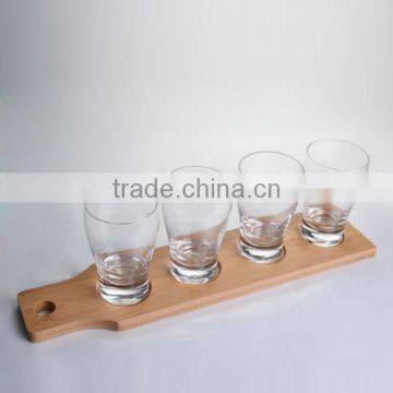 LFGB,FDA,CIQ,SGS Certification and Eco-Friendly Feature Shot Glass Set With Wooden Tray photo-2