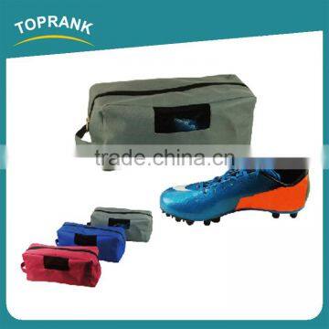 Toprank Custom Logo Printed 600D Polyester Shoe Storage Bag Foldable Travel Shoe Bag Organizer With Strap