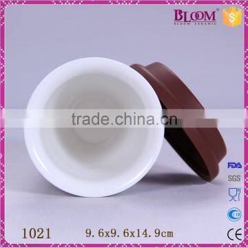320ml Ceramic Coffee Travel Mug With Silicone Lid photo-3