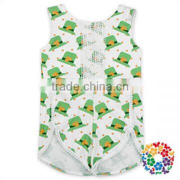 New Style Children Sleeveless Lace Onesie Boutique Jumpsuit Smocked Children Romper photo-4