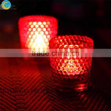 Glass Color Pearl Tealight Candle Holders photo-2