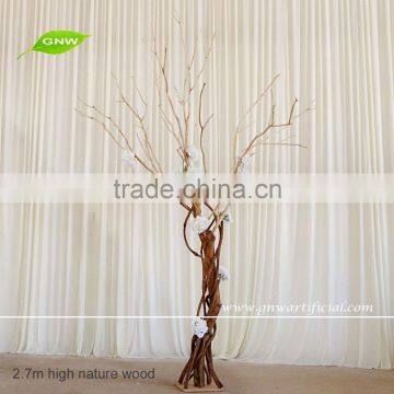 GNW WTR1606003 Hot Sale 2.7m High Nature wood artificial winter tree with Hydrangea for indoor wedding decoration