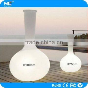 Rechargeable RGBW color change LED luminous light flower vase
