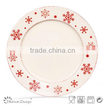 Wholesale ceramics christmas plate ,dinner plates ,ceramic plates for chrismas