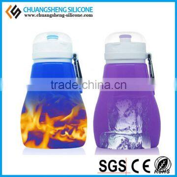 High-tempreture Bare Silicone Foldable New Water Bottles, Sports Water Container photo-5