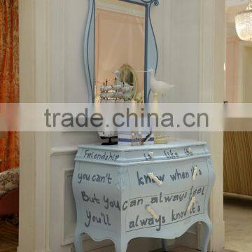 BISINI new arrival mediterranean style kids wooden console cabinet with drawer - BF07-70356C
