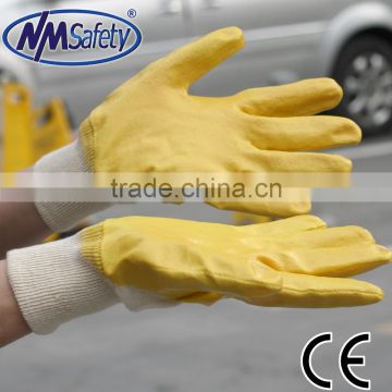 NMSAFETY interlock liner nitrile industrial gloves nbr working gloves