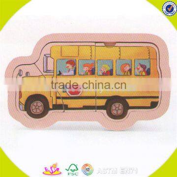 wholesale educational kids wooden 3d car puzzle fashion children wooden 3d car puzzle W14C175