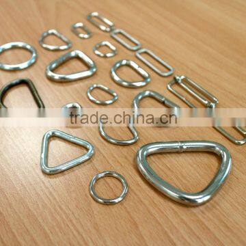 Handbag Steel, Stainless Steel, Metal Steel Wire Form Loop Adjuster D Ring, O Ring, Butt Welded photo-5