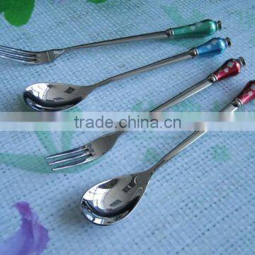 Promotion Eco-Friendly Feature aluminum long handle bar spoon;aluminium handle decor cutlery