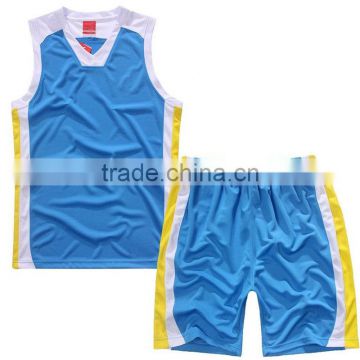 Basketball jersey color blue&custom basketball jersey design cc-214