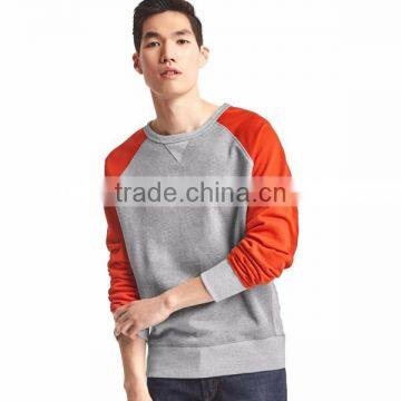 Mens wholesale crew neck heavy hoodies sweatshirt