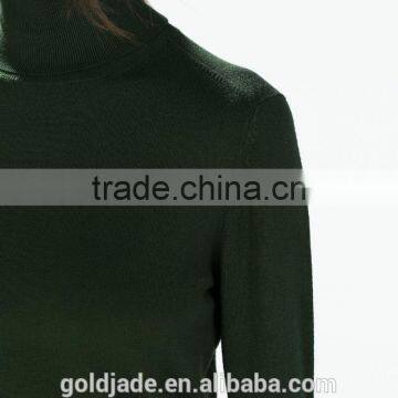 Woolen Sweater Designs for Ladies,choker High Collar Sweater or Women With Cotton , Colorful Knitted Sweater photo-4