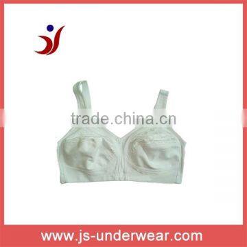 2014 js-802pure cotton no pad sport comfortable bra from China Shantou Gurao factory(accept OEM)