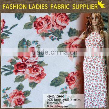 hot sales African 100% rayon challies fabric of shaoxing textile for ladies' dress 45*45 100*80