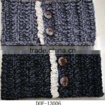 Fashion Hot Designer Knitted Lace Button Acrylic New Headband photo-2