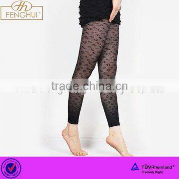 P0578 Yiwu Fenghui fashion leopard print jacquard girl's sexy leggings hosiery