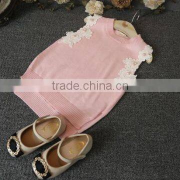 2016 Fashion Low Price Flower Low MOQ Sweater Standing Neck Japan Children Clothing photo-6