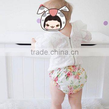 Newborn Girl Nappy Cover Floral Bloomer Cotton Print Fabric China Supplier photo-2