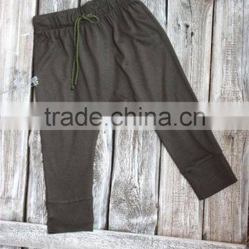 Boutique children long pants dark grey boy winter cotton pants