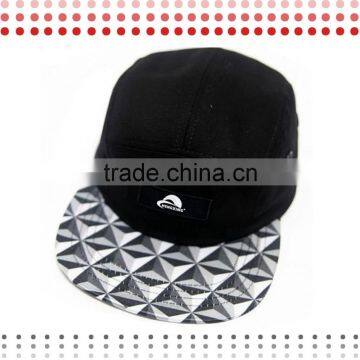 Wide brim hat men 5 panel hat custom