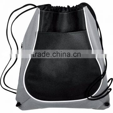 Coil Drawstring Backpack - Has an Open Main Compartment, Which Cinches at the Top, Open Front Pocket and Comes With Your Logo. photo-4