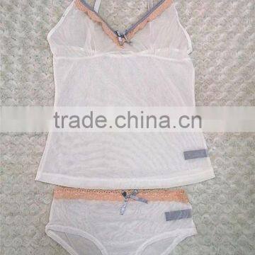 Ladies bulk camisole panty set top newest design low price