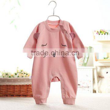 Wholesale Baby Cotton Romper Cute Design Bodysuit Long Sleeve Baby Onesie