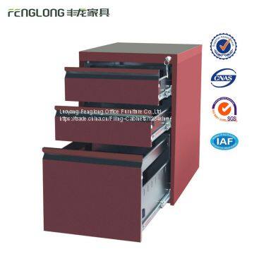 Chinese Latest 3 Drawer File Cabinet Rotating Storage Cabinet Steel Office Mobile Document Pedestal photo-4