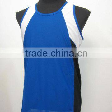 Singapore customized polyester Singlet round neck
