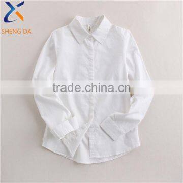 The summer of new simple pure color joker three quarter sleeve fashion decals shirt