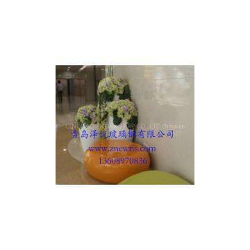 FRP shopping malls landing flower pot set