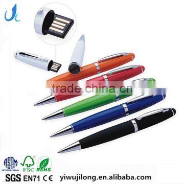 high quality Logo ballpoint business metal pen box gift set with USB