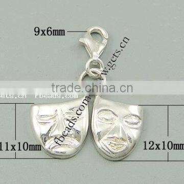 Gets.com 925 sterling silver silver mask charms