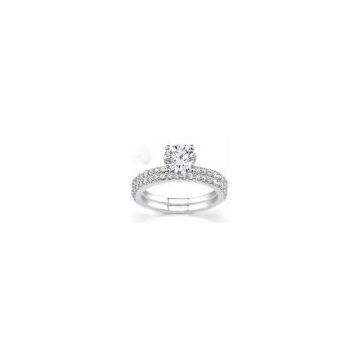 REAL ROUND ENGAGEMENT RING SET