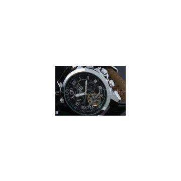Years Black Stainless Steel Wristwatch 43mm Case , Tourbillon Mens Watch