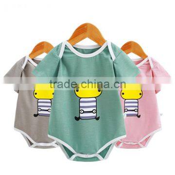 Competitive price cotton printed short sleeve baby clothes TB006