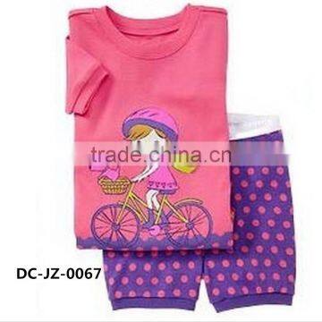 Fashion new arrive children wear beautiful pink girls' tshirts