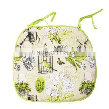 Wholesale Cotton Twill Chair Seat Cushion Garden Design Soft Chair Pad With Ties For Household