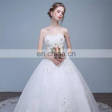 HS1625 2017 Bling Wedding Dress China Long Train Sequined Bridal Ball Gown photo-5
