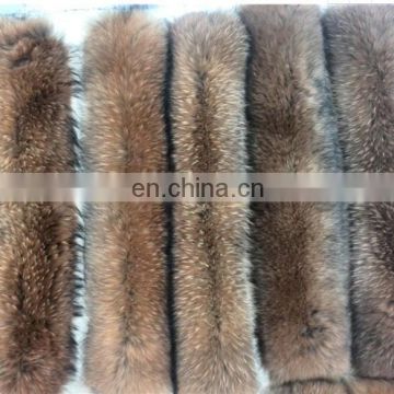 Top Grade Natural Raccoon Large Detachable Fur Collar for Winter Coat