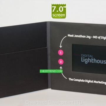 HD 1024 * 600 USB Lcd Video Greeting Card , Wifi Sensor Switch Promotional Video Brochure photo-4