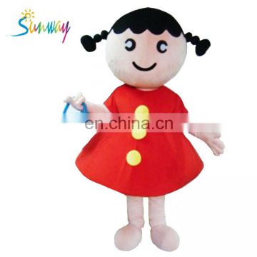 Girl cartoon character mascot fur costume FC-304