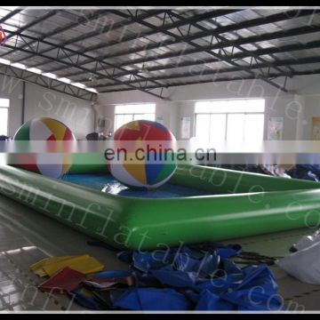 Summer Excapes Inflatable Deluxe Family Swimming Pool with Beach Ball