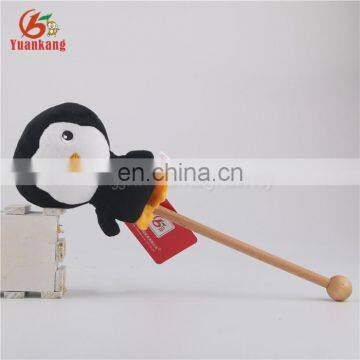 ODM 15cm penguin massage stick plush stuffed toy for kids