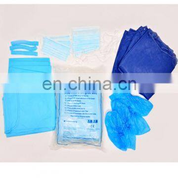 Non-woven surgical gown pack/set