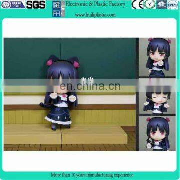 Pretty school girl anime figure/ plastic cartoon characters