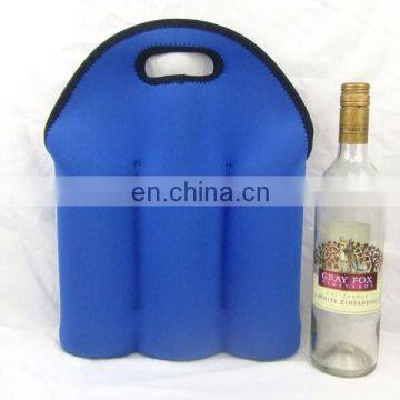 New design Foam Sublimation Hanging Commercial Folding Upright Vertical Rubber Neoprene Plastic Wine Tote Bag Wholesale